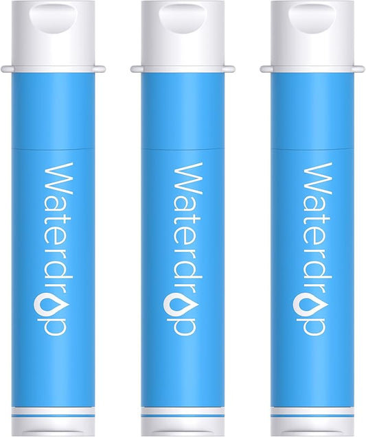 Waterdrop Gravity Water Filter Straw, Camping Water Filtration System, Water Purifier Survival for Travel, Backpacking and Emergency Preparedness, 1.5 gal Bag, 0.1 Micron, 5 Stage Filtration, Blue