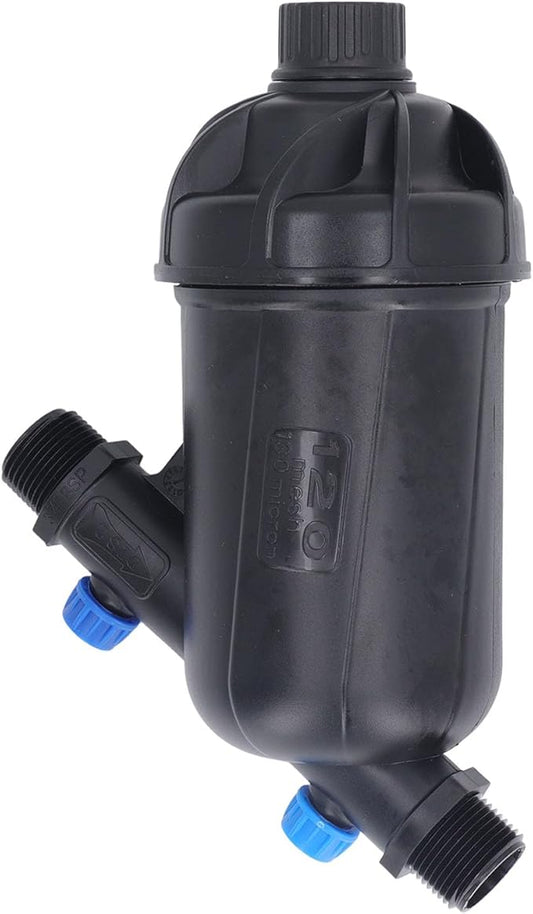 Buachois Irrigation Filter, Y Type Sprinkler Drip Irrigation Filter, 3/4in Male Water Filter Strainer for Greenhouse Agricultural Gardening (1in Male Disc Type)