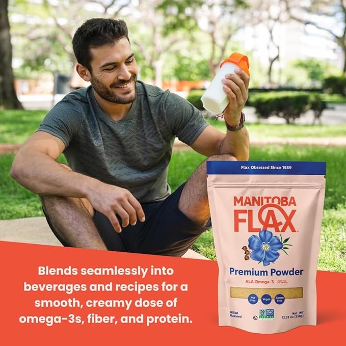 Ground Flax Seed | Manitoba Milling Co | Six 1lb Bags | Smooth Milled Flaxseed Fiber with Protein, Omega 3 | Gluten Free, Non-GMO Gourmet Milled Flaxseed for Muffins, Yogurt, Smoothies