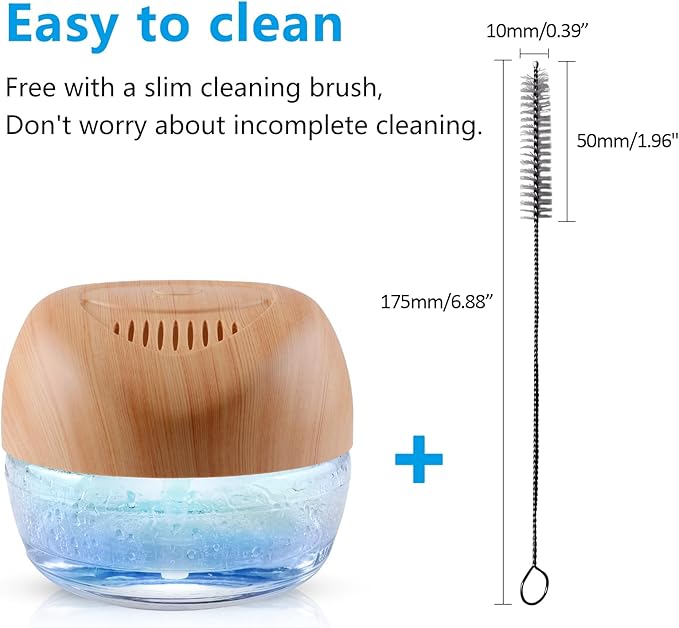 Water-Based Purifier Air Washer, Air Revitalizer & Freshener, Air Fresher with 7 LED Color Changing Light for Rooms (LightYellow)