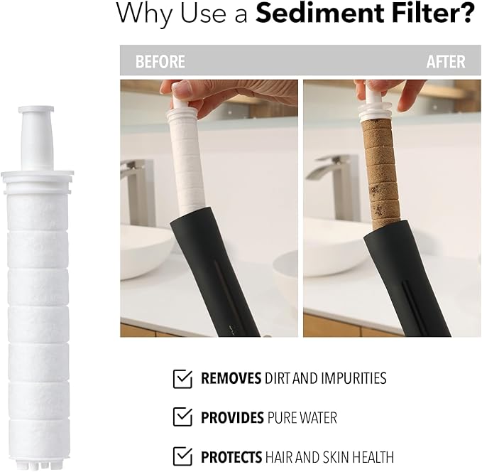 Barumi Pluo Handheld Filtered Shower Head - Black Finish | Vitamin C Filter for Healthy Skin & Hair | High Pressure Soft Spray | Dual Filtration Removes Chlorine & Impurities | Gentle Shower for Pets