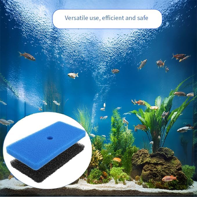 2 Sets Coarse and Fine Pond Filter Pads, Replacement Sponge Filter Media (871980305528) for 52231 & 52229 Filter Boxes, Fits Outdoor Fish Ponds
