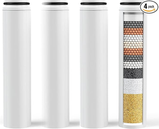 4Pcs Replacement Handheld Shower Head Filters, Compatible with Cobbe Handheld Shower Head, Hard Water Softens Beads - Removes Chlorine - Reduces Itchy - Dry Skin.