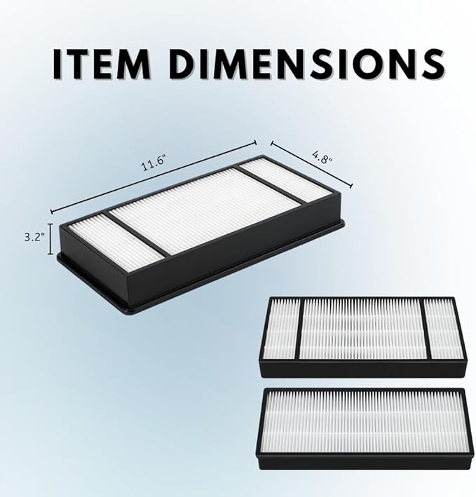Nispira True HEPA Replacement Filter H Compatible with Honeywell HRF-H2 Fits Air Purifier Model HPA050, HPA150, HPA060, HPA160, HHT055, HHT155, 8 Packs