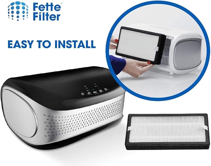 2 Pack of AP-DT10FL True Hepa Replacement Filter Compatible with TotalClean Desktop Air Purifier Models AP-DT10BK and AP-DT10WT. Compare to Part # AP-DT10FL