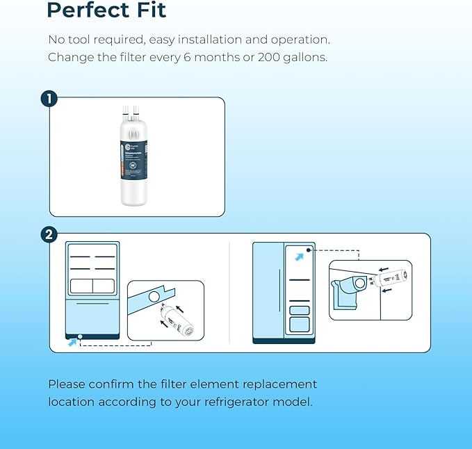 Crystala Filters Refrigerator Water Filter Compatible with W10295370A, EDR1RXD1, Filter 1, W10295370, P4RFWB, P8RFWB2L, 46-9930, 46-9081 Refrigerator Water Filter | Pack of 3