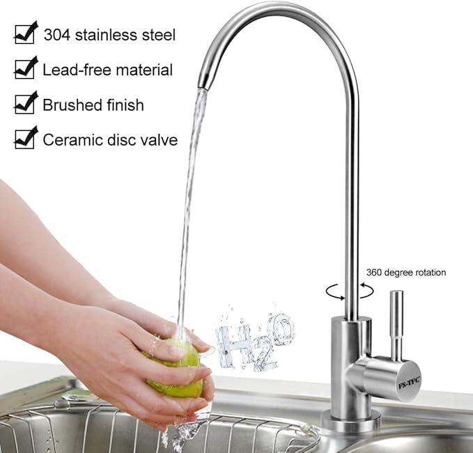 FS-TFC 5-Stage Reverse Osmosis Water Filtration System 100GPD Fast Flow Plus Extra 4 Filter for Free (FS-RO-100G-A)