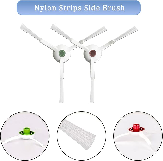 GYLBF Accessories Kit for Ecovacs Deebot T20 Omni, Replacement Parts for Ecovacs Deebot T20 e Omni Vacuum Cleaner, 1 Main Brush, 2 HEPA Filters, 4 Sidebrushes, 4 Mop Pads, 4 Dust Bags