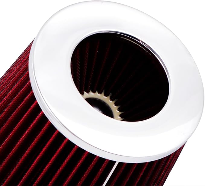 3.5" Universal Clamp-on Air Intake Filter - Washable, High-flow，Lower intake air temperature, Inlet Cold Air Cone Replacement