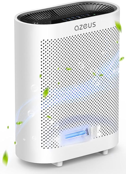 AZEUS True HEPA Air Purifier for Home, Up to 2160 sq ft Large Room, UV light | Ionic Generator | Office or Commercial Filter 99.97% Pollen Smoke Dust Pet Dander Auto Mode Sensor