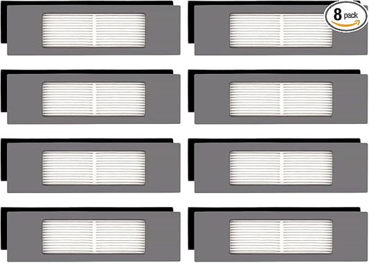 (8 Pieces) N10 HEPA Filter for Ecovacs DEEBOT OZMO N10 N10 Plus 920 950 T8 AIVI Max T9 T5 N5 N7 N8+ N8 Pro Plus DX55 DX93 DJ65 Robot Vacuum, Filters Accessories, Canister Filters