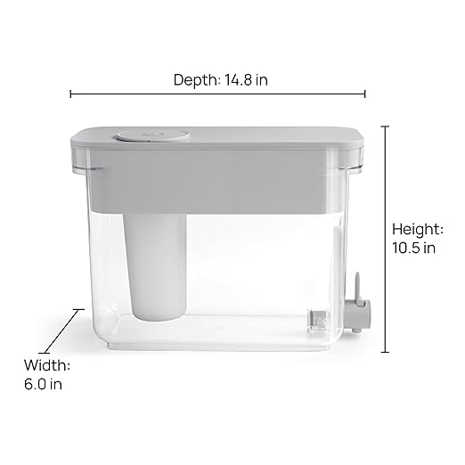 Culligan with ZeroWater Technology 32-Cup Water Filter Dispenser – Includes 5-Stage Advanced Water Filter, Certified to Reduce Lead, Total PFAS (Forever Chemicals), Mercury, Fluoride, and Chlorine