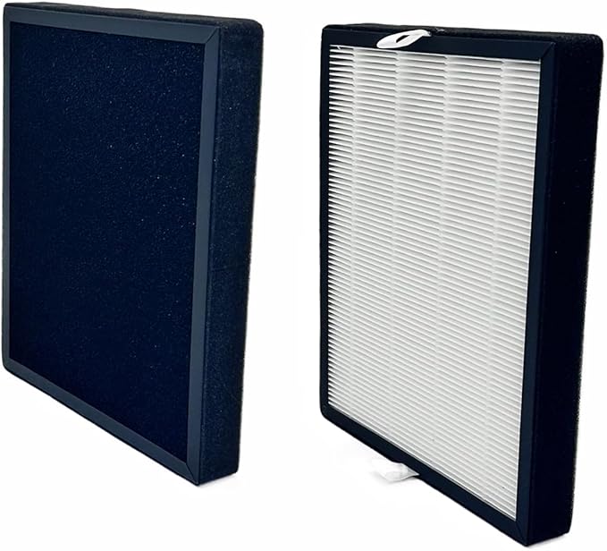 Replacement True HEPA Filters Compatible with PARTU Air Purifier BS-10, 3-Stage Filtration High-efficiency Activated carbon, 2-Pack