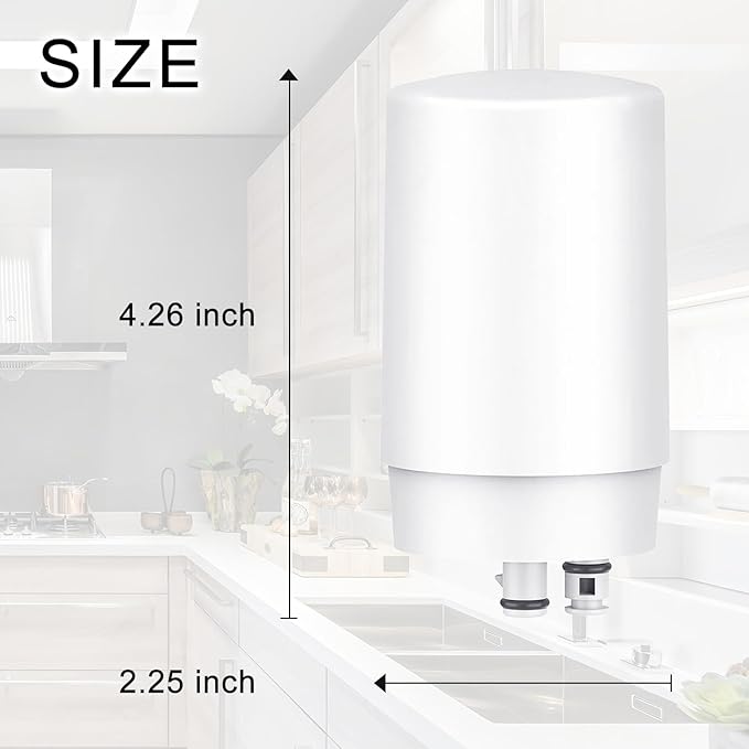 Faucet Water Filter Replacement for Brita®Faucet Filter，Brita® FR-200, FF-100 Replacement Filter-3 piece,white。 (FL-7027)