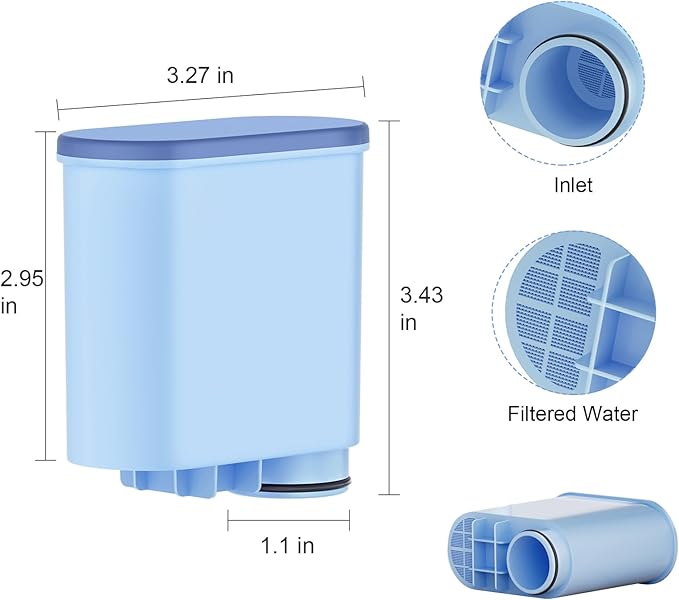 4Pack Coffee Machine Filter Compatible with Philips AquaClean Water filter 3200 Espresso Machine Filter for Fully Automatic Coffee Machines Dedicated Anti-Lime Scale Water (CA6903)