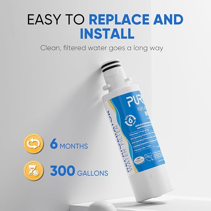 PUREPLUS 9980 Replacement for LG LT1000P Kenmore ADQ747935, LT1000, LT1000PC, MDJ64844601, ADQ74793501, ADQ74793502, LMXS28626S, LMXS30796S, Refrigerator Water Filter, Model: RWF4700AC, 2Pack