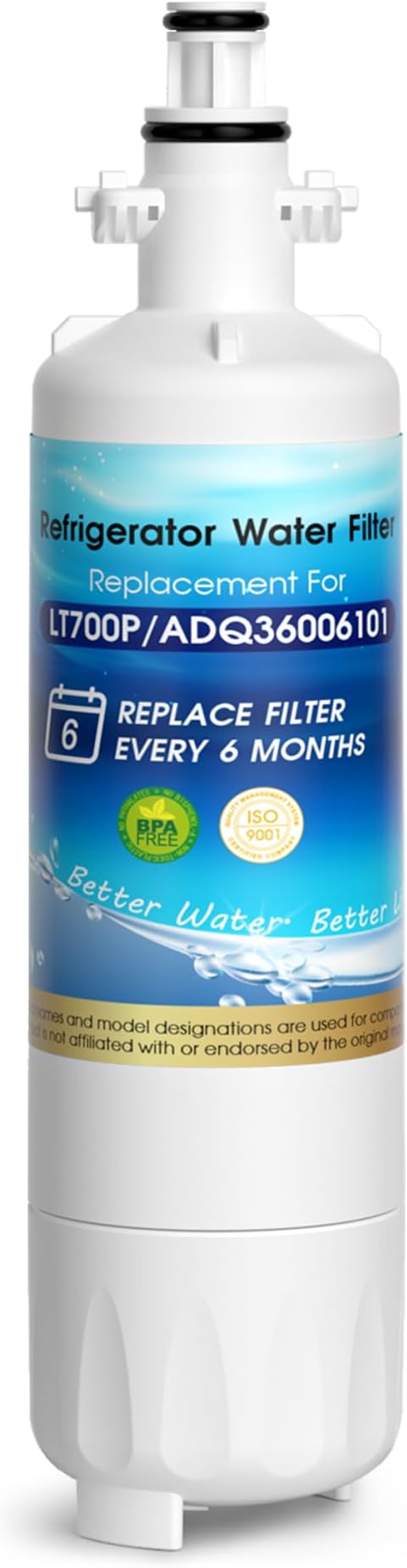 ADQ36006101 Water Filter Replacement for LG® LT700P, ADQ36006102,ADQ36006101- s, Kenmore® 9690, 469690, 46-9690, RWF1200A, RWF1052, LFXS29766S, LFX31925ST, LFX28968ST, LFXC24726S 1PACK