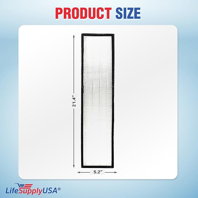 LifeSupplyUSA True HEPA Replacement Compatible with GermGuardian FLT5000/FLT5111 AC5000 Series Air Cleaners, Filter C (4-Pack)