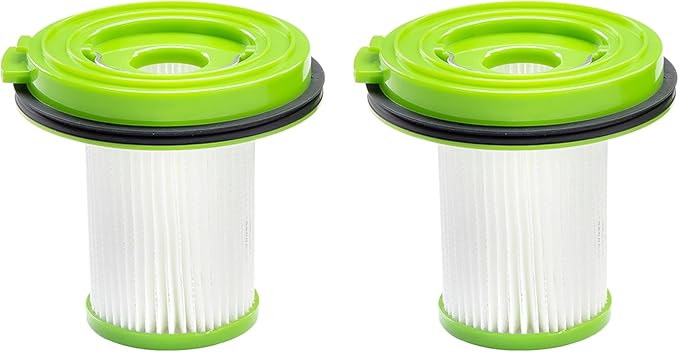 Greenworks (2-PK) Stick Vacuum Replacement HEPA Filters, Works with Greenworks Stick Vacuums (SVW24L411, SVG24L411, ‎SVW24L410, ‎SVG24L410)