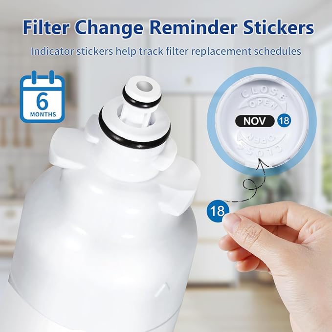 ADQ73613401 Compatible with LG LT800P, LT800PC, ADQ736134, ADQ73613402, LSXS26326S, LSXS26366S, LMXS30776S, LSXS26366D, LMXC23746S, 46-9490, 469490, NSF Certified Refrigerator Water Filter