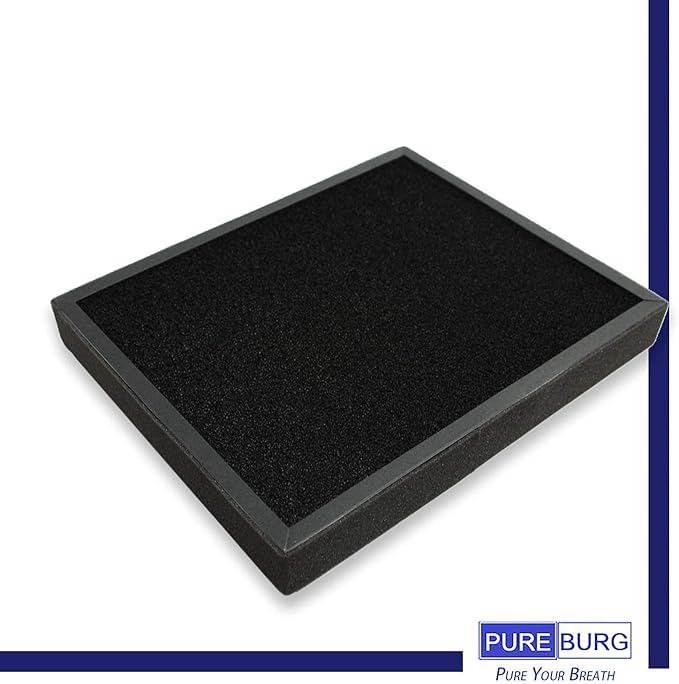 PUREBURG Replacement Filter Compatible with PARTU BS-10 Air Purifier, 2-Pack H13 HEPA Activated Carbon 2-in-1 3-Stage Filtration Air Clean Dust
