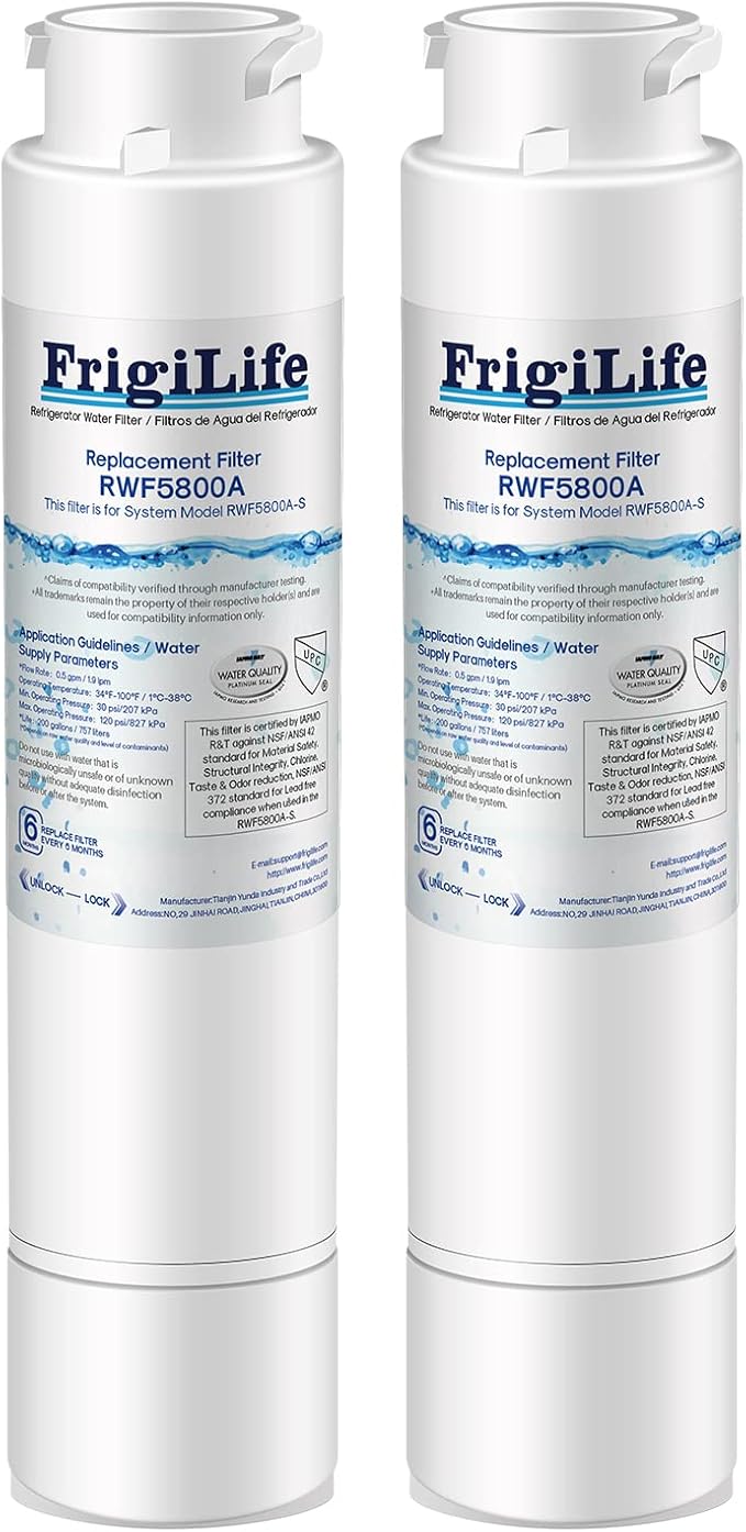 Refrigerator Water Filter Compatible with Frigidaire EPTWFU01, EWF02, Pure Source Ultra II, 2PACK