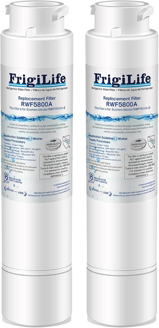 Refrigerator Water Filter Compatible with Frigidaire EPTWFU01, EWF02, Pure Source Ultra II, 2PACK