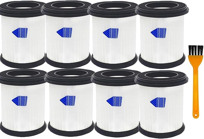 High-Efficiency Filter Replacement for TMA T120 T121 T151 T150 T220 T210 T181 T180 T220 Cordless Vacuum Cleaner/INSE N5S N5T S6T S6P Pro S610-8 pack+1pc brush