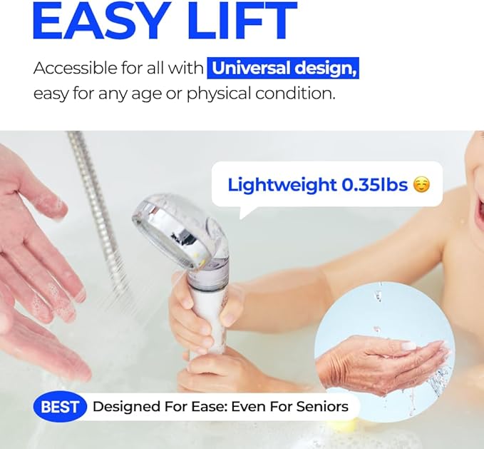 BODYLUV - Puresome Shower Head (Ver.1), Strong Water Pressure Water Saving Vitamin Filter For Bathroom (Handheld Shower Head ONLY, Vita Milk Filter NOT INCLUDED)