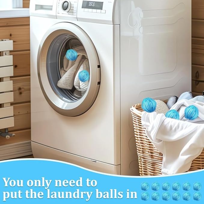 Reusable Laundry Lint Balls for Washing Machines - Remove Hair, Fur, and Lint from Clothes and Fabrics