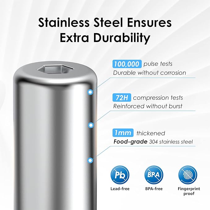 Waterdrop Water Filter for Sink Faucet, NSF/ANSI 42 Certified Countertop Water Filter System, 5-Stage Stainless Steel Faucet, 8000 Gallons, Reduces Heavy Metals and 99% Chlorine, WD-CTF-02(1 Filter)