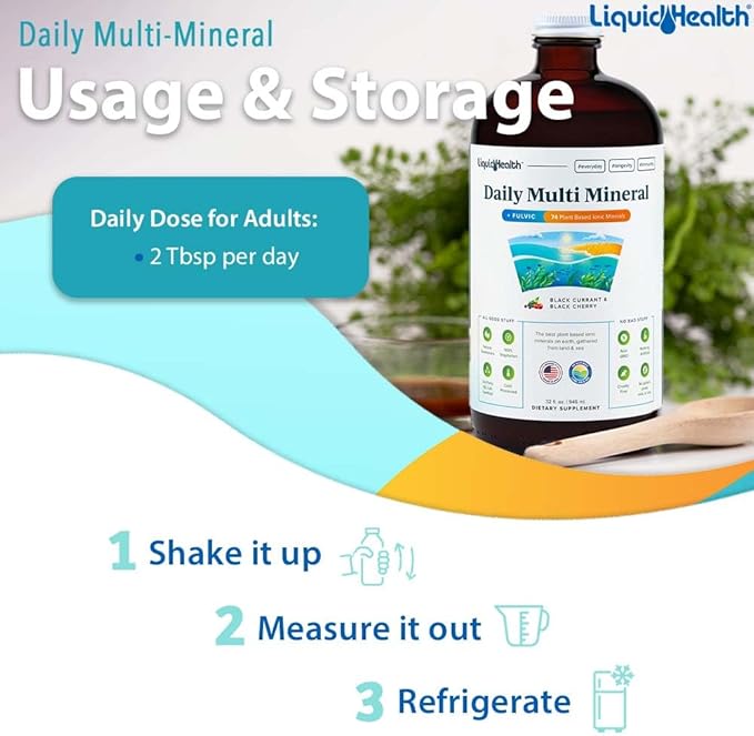 LIQUIDHEALTH Calcium Magnesium Vitamins & Daily Multi Minerals Liquid Supplement Bundle for Adults - Immune System, Bone & Joint Support, Improve Mobility, Increase Energy - Vegan, Non-GMO, USA Made