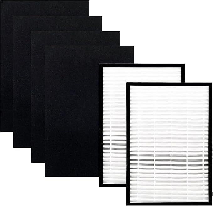 FLT5600 Filter N Replacement for GermGuardian AC5600W AC5600WDLX Air Purifier | 2-Pack HEPA 4-Pack Activated Carbon Pre-Filters – Capable of Capturing Dust, Smoke, Pet Dander, Ideal for Home & Office
