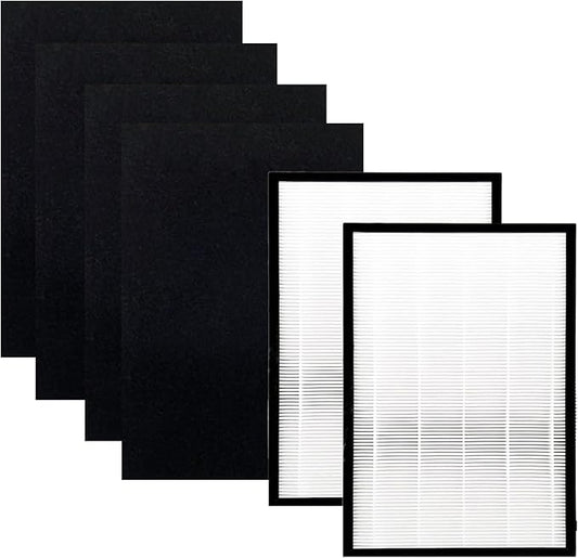 FLT5600 Filter N Replacement for GermGuardian AC5600W AC5600WDLX Air Purifier | 2-Pack HEPA 4-Pack Activated Carbon Pre-Filters – Capable of Capturing Dust, Smoke, Pet Dander, Ideal for Home & Office