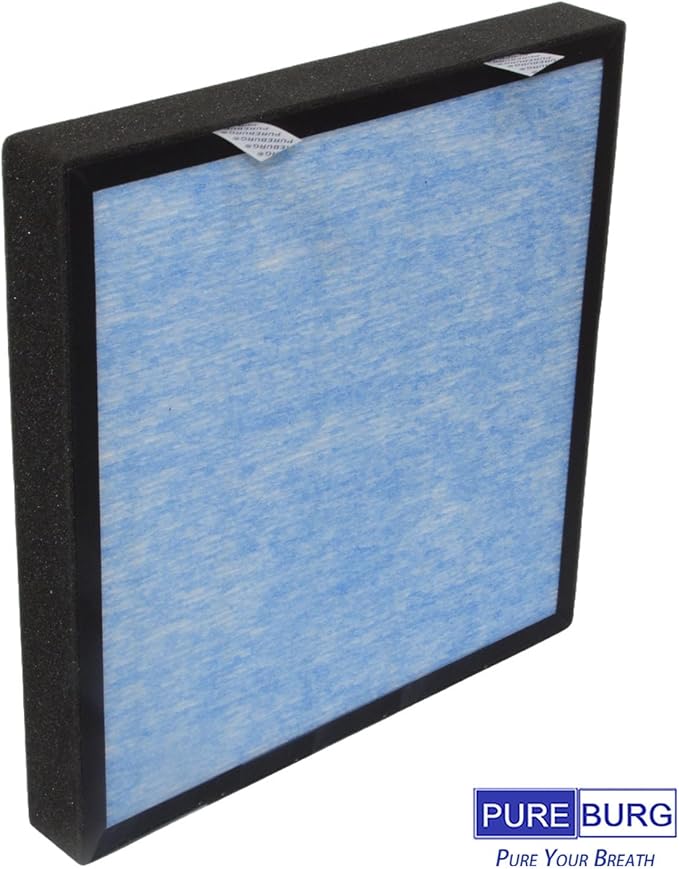 PUREBURG Replacement Filter Compatible with Dhyala KJ01 Air Purifier,2-Pack H13 HEPA Activated Carbon 3-Stage Filtration Air Clean Dust VOCs Odor
