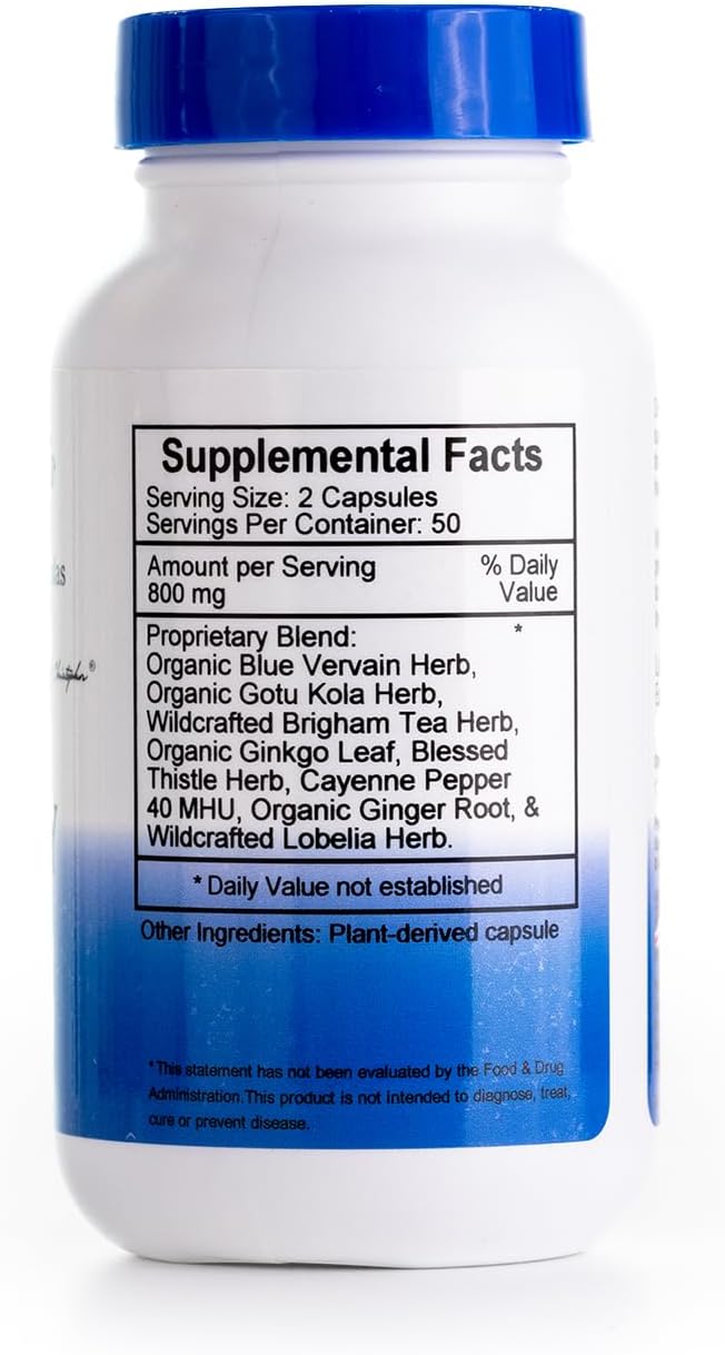 Christopher's Original Formulas Memory Plus Herbal Blend - Brain Supplements for Memory & Focus - Supports Cognitive Function, Energy, & Alertness