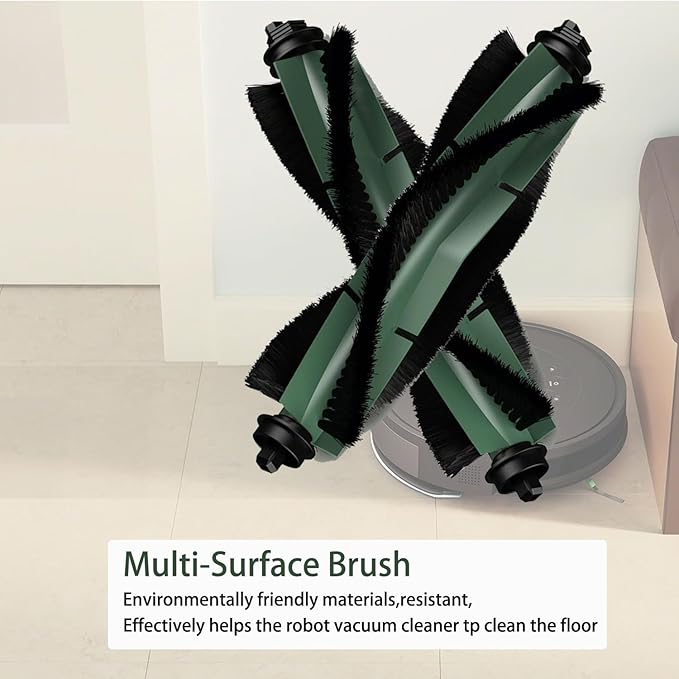 14 Pack Accessories Kit for iRobot Roomba Essential Series Q052-Vac2 105 Q0120 Y0140 Y0110 Q011 Robot Vacuum Cleaner,2 Roller Brush＆8 Side Brushes＆4 Hepa Filters (14 Packs)