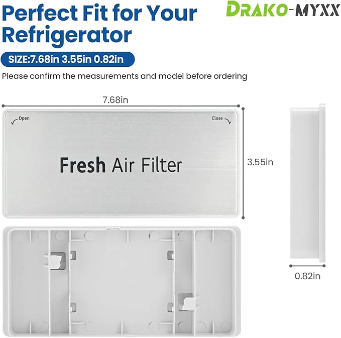 2026 Upgraded ADQ75493301 Refrigerator Air Filter Cover Replacement, Fresh Air Filter Cover, Compatible with LG Refrigerator Models, Replacement LRMVS3006S, LRMDS3006S, LRMVC2306S, LRMDC2306D