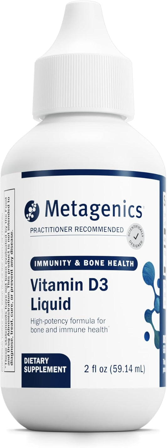 Metagenics Vitamin D3 Liquid - High Absorbency & Easy to Swallow Liquid Vitamin D3 for Bone Health & Immune Support* - Suitable for Kids - 2 fl oz - 2,275 Servings