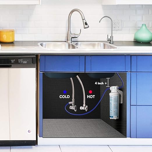 Frizzlife Under Sink Water Filter-NSF/ANSI 53&42 Certified Drinking Water Filtration System-0.5 Micron Removes Lead, Chlorine,Bad Taste & Odor, W/Dedicated Faucet