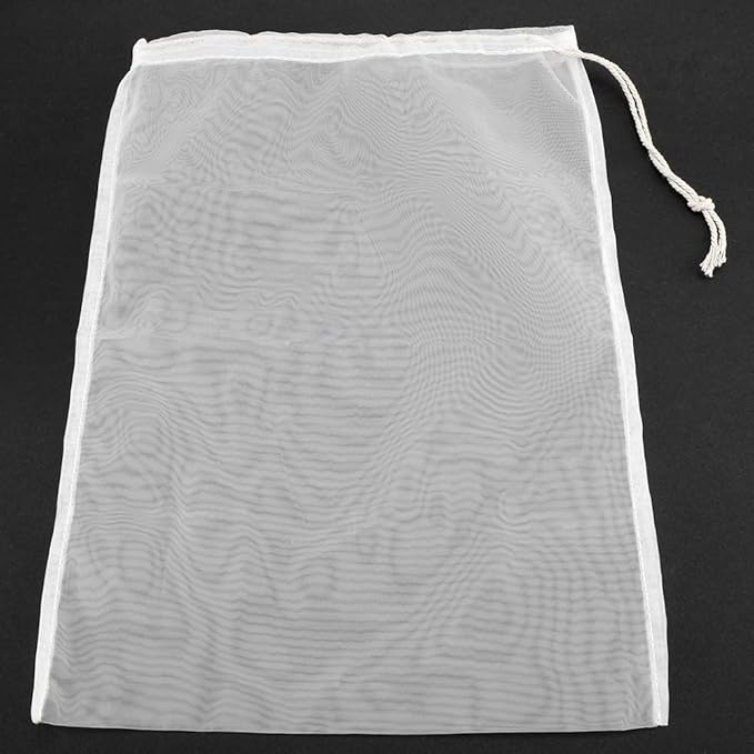 100 Mesh Food Grade Wine Filter Bag Reusable Home Brew Beer Making Extra Fine Extraction Sack Best for Straining Food Nut Milk Brewing Needs(28x45cm)