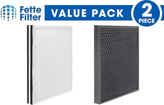 Fette Filter - FLT9200 Air Purifier Filter H and Carbon Combo Pack Compatible with FLT9200 for AC9200 AC9200WCA Air Purifier 1 True HEPA & 1 Carbon Filter Included.