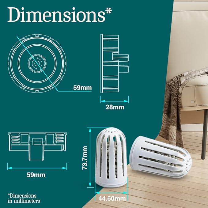 Fits Most Ultrasonic Humidifier Replacement Filters for Home, Cool Mist Demineralization Cartridges, Ceramic Filter Stone Material, 3 Pack, 6 Months Each - Aennon