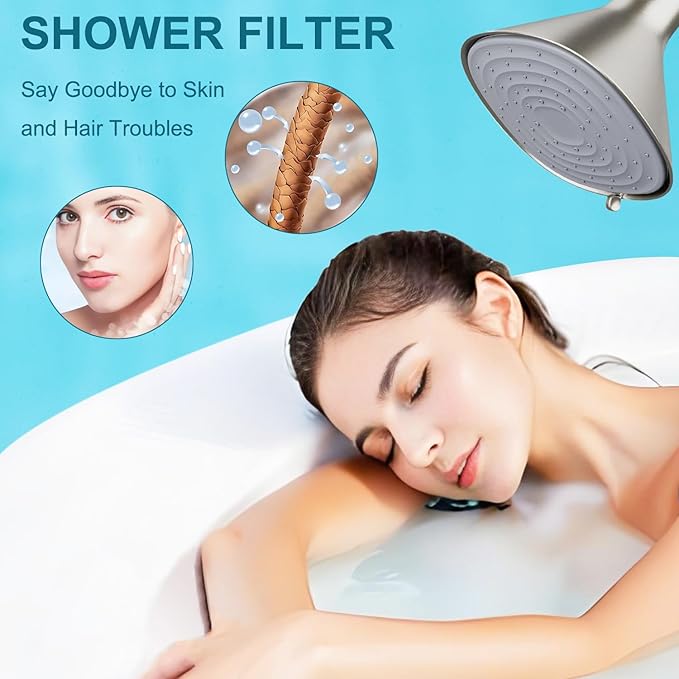 Shower Head Filter Replacement Cartridge Compatible with All Canopy Handheld & Fixed Filtered Shower Head, Shower Filter For Hard Water, 4Pack