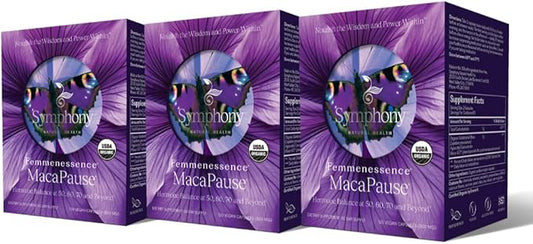 Femmenessence® MacaPause® – Clinically Proven Postmenopausal Supplement for Natural Hormone Balance, Menopause Symptom Relief, Bone & Heart Health, Without Added Hormones (360 capsules, 90 Day Supply)