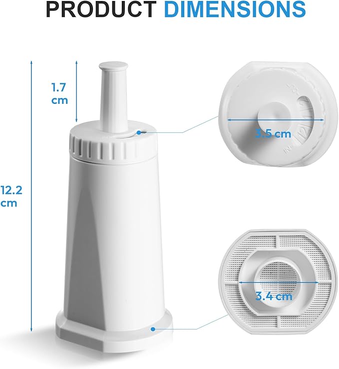Water Filter for Breville Barista Touch Espresso Machine BES880, Barista Pro BES878, Oracle Touch BES990, Oracle BES980 & Dual Boiler BES920 Bambino ClaroSwiss Sage, BES008WHT0NUC1 (3 Pcs)