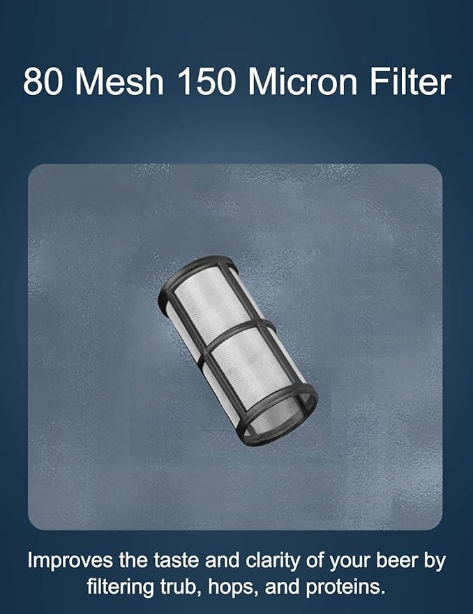 Inline Beer Filter, 100 Mesh 150 Micron Water Filter Plastic T Strainer Filtration Device, Gravity Feeding of Siphon Tube Brewing for Home Brewing Supplies (100 Mesh 150 Micron)