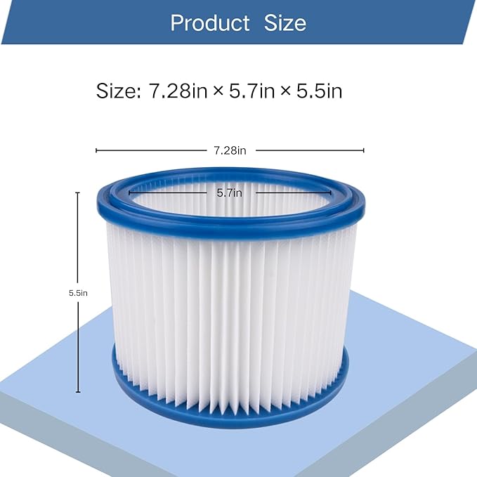 1-Pack Replacement HEPA Filters Compatible with Nilfisk ALTO Aero 21, 26, 31 Wet Dry Vacuum Cleaners