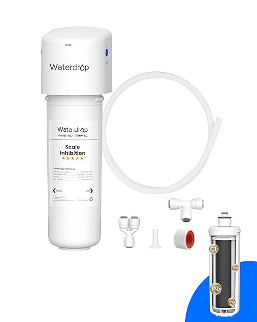 Waterdrop 10UE-SC Under Sink Water Filter for Instant Hot and Cold Water Dispenser System, Anti-Scaling, Reduces PFAS, PFOA/PFOS, Lead, Chlorine, Bad Taste & Odor, 11000 Gallons