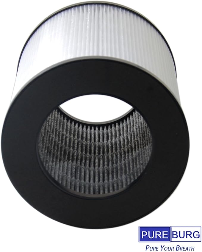 PUREBURG Replacement Filter Compatible with Druiap KJ150 & Cwxwei SY910 KJ150 (AF3001) Air Purifier,2-Pack True HEPA 3-Stage Filtration Activated carbon